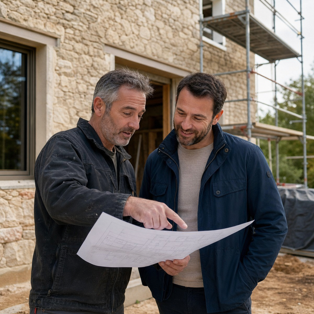 Les 15 questions à poser à un artisan avant de signer un devis travaux 11 Échange clair entre un artisan et un client avant le démarrage des travaux