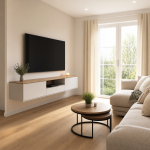 meuble TV suspendu petit salon